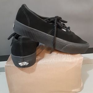 New All Black Suede Van Platform Creepers size 9